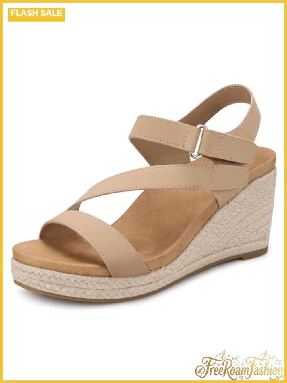 Wedge Sandals for Women Espadrille Platform Open Toe Ankle Strap Dressy Summer